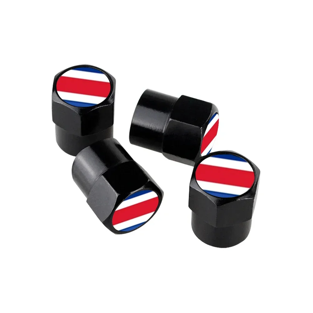 4PCS Costa Rica Flag Car Wheel Tire Valve Caps Tyre Stem For Nissan Nismo Sylphy Sentra Qashqai Xtrail Altima Tiida Xterra