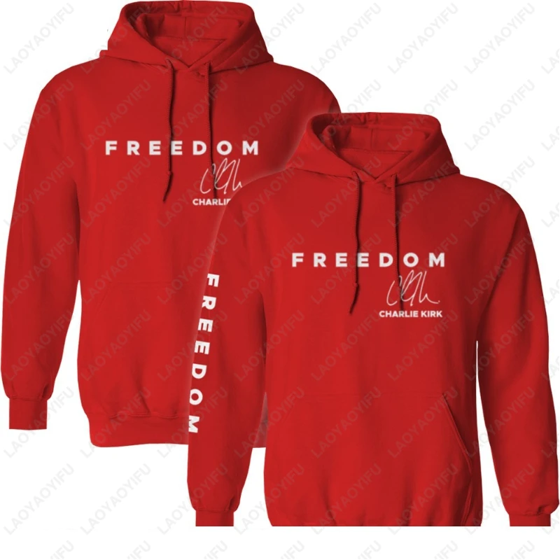 الحرية تشارلي كيرك التوقيع هوديي قميص العرق الطرف السياسي الرجال النساء هوديي بسيط خمر الكلاسيكية الأزياء البلوز #5