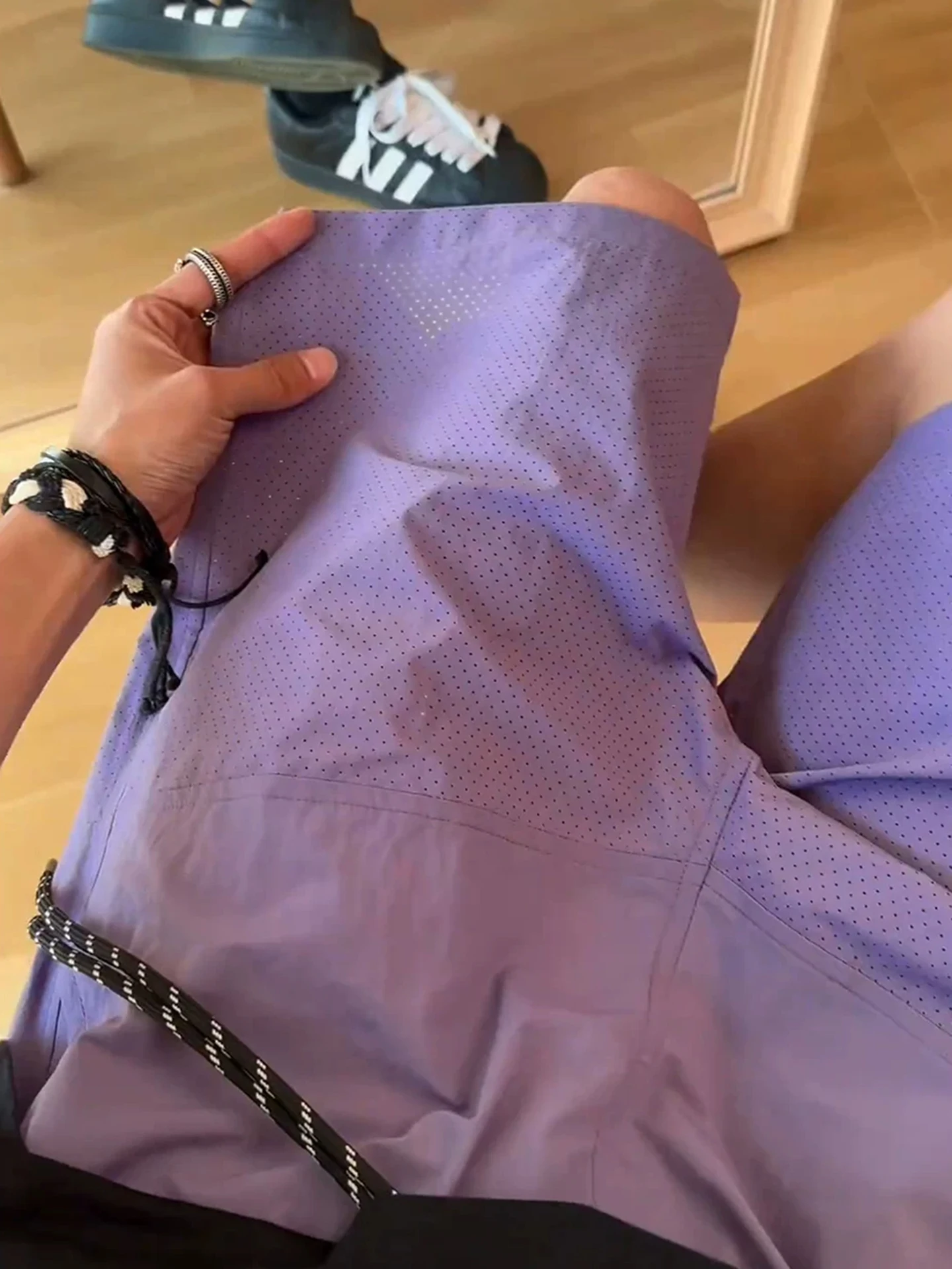 

Quick Dry Ice Silk Short Pants Men Women Summer Lightweight Outdoor Running Sports Shorts Breathable Mesh Purple Color