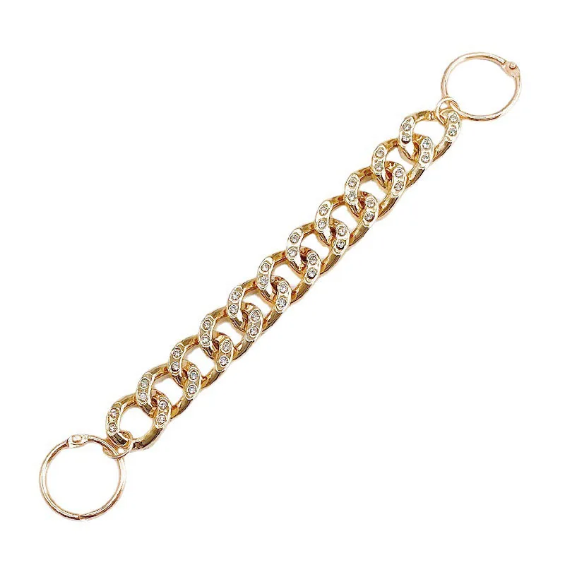 1pcs Sale chain shoes buckles charms gold rose diamond-mounted Accessories for knock bag clogs shoe Decorations woman kids gifts