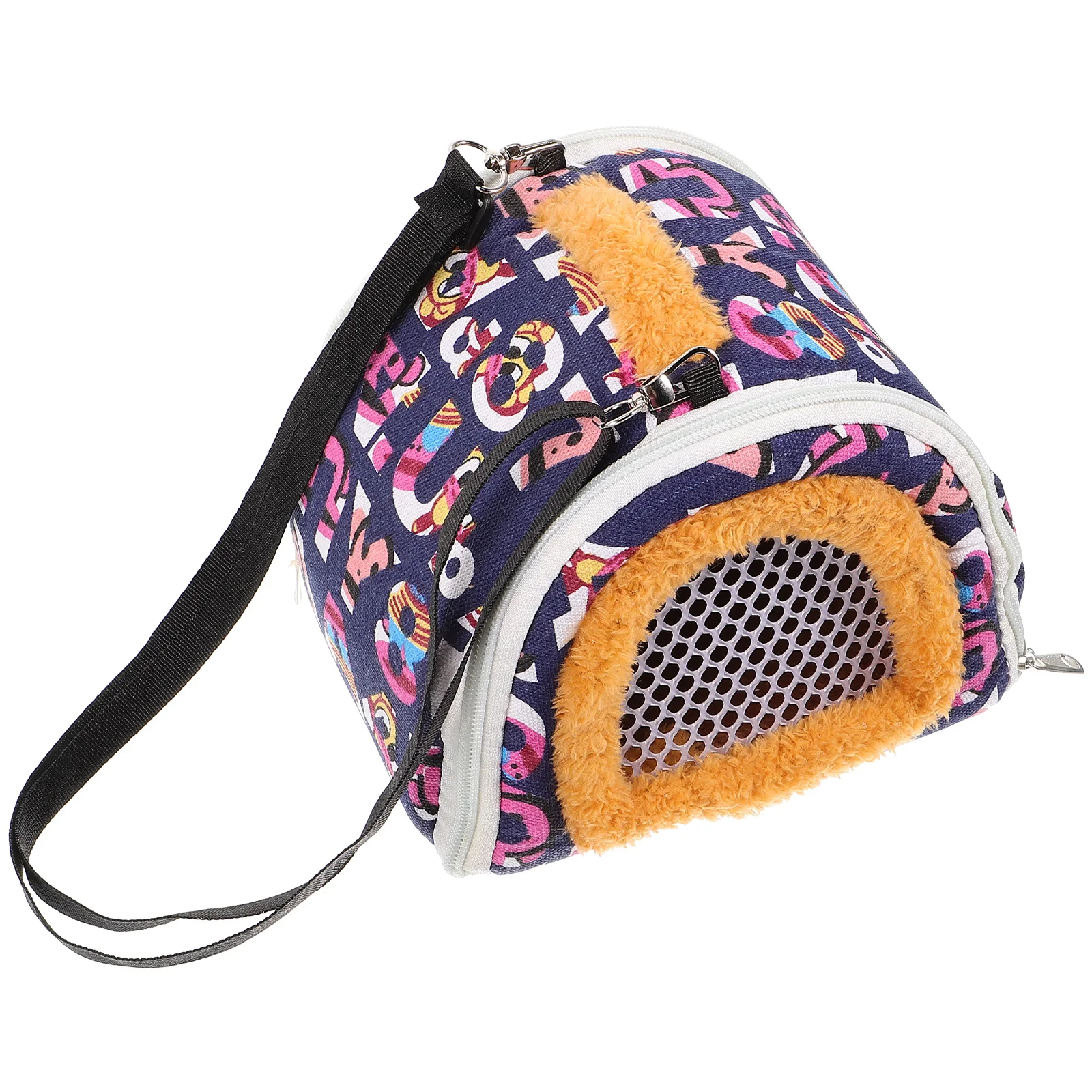 

Portable Hamster Travel Bag Canvas Pet Carrier with Mesh Window for Ventilation Ideal for Rat Bunny Chinchilla Outings and Daily