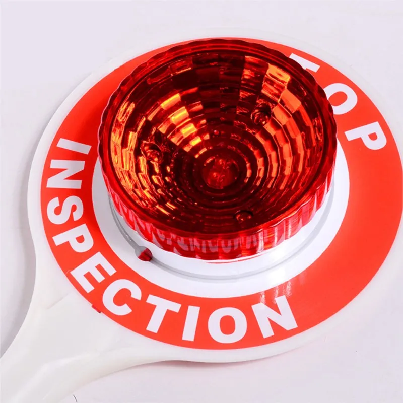Twee-weg Handheld LED Traffic Sign Stop Licht Lamp Auto Indicator Waarschuwing Baton Zaklamp