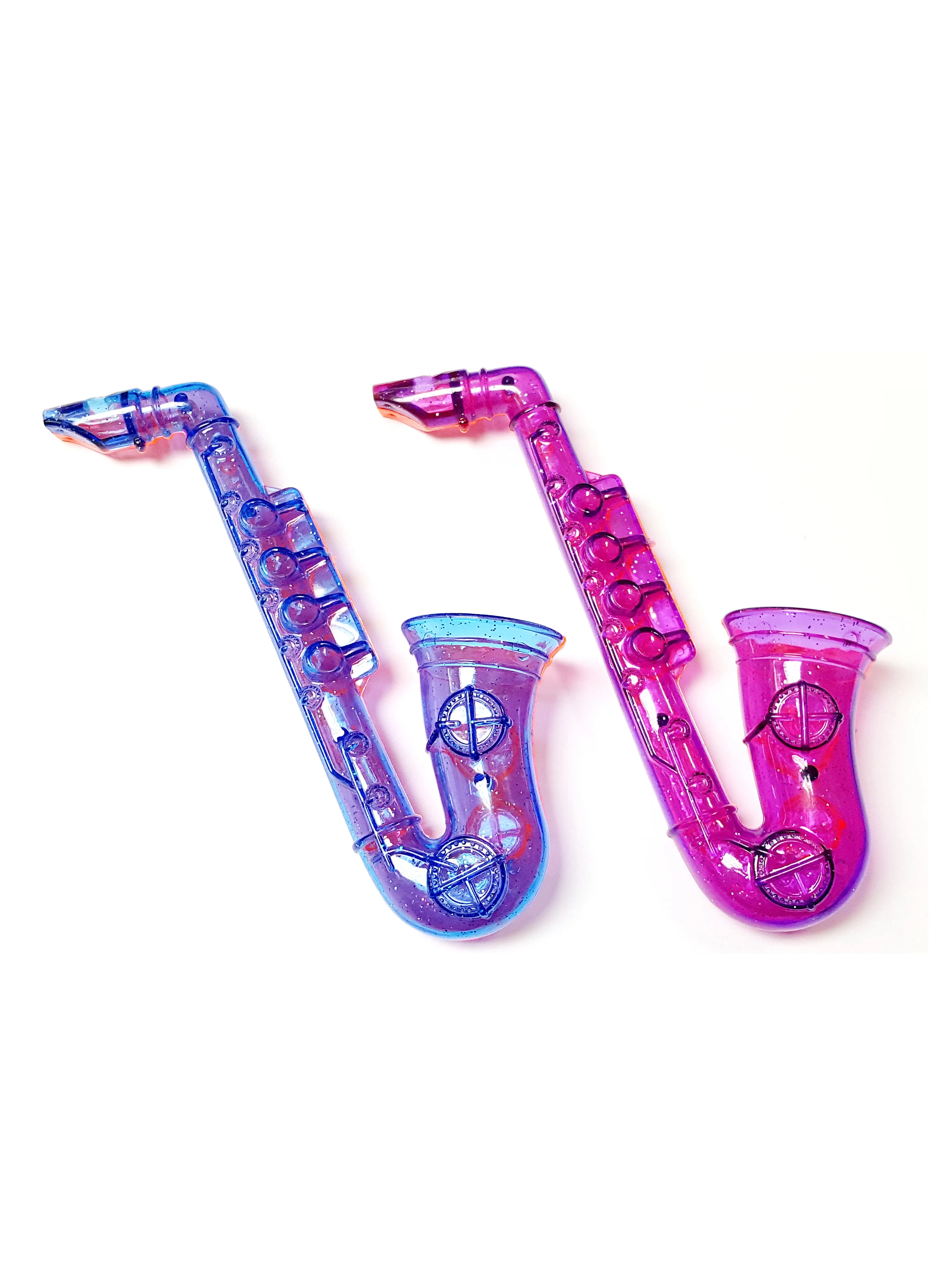 Silbato de saxofón para niños, música, juguetes de plástico, aprender a jugar, pequeño músico, piñata, recuerdo de fiesta de cumpleaños, regalo, artesanía para el hogar, Carnaval, 2 uds.
