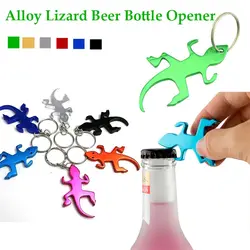 Lizard Bottle Opener Novelty Cartoon Aluminum Alloy Keychains beer bottle Openers Portable Corkscrew Keys Ring Camping Openers