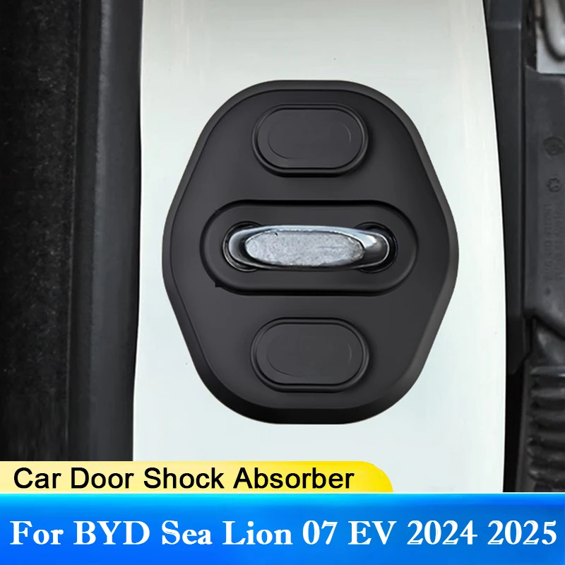 

Для BYD Sea Lion 07 2024 2025 автомобильный дверной амортизатор, силиконовый дверной замок, пряжка, защитный чехол, авто внешние аксессуары