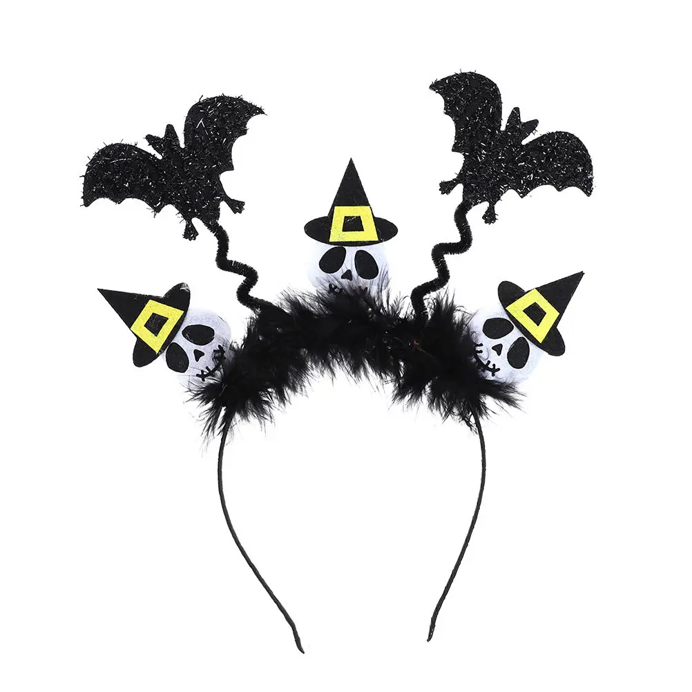 

4Pcs Halloween Hair Hoop Set Pumpkin Spider Bat Ghost Headband for Girls Boys Birthday Masquerade Cosplay Party Costume Decor