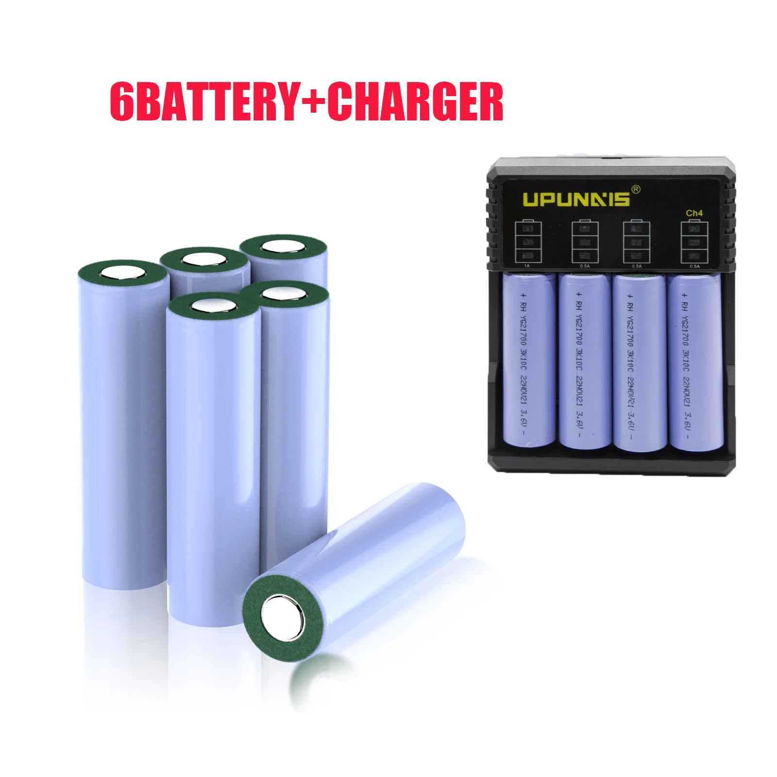 Powtree 21700 10C Rechargeable 5000mAh Lithium Battery 3.7V High Current Screwdriver Battery