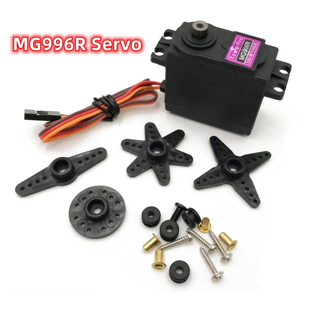 Servo Digital de alto Torque MG996R 4,8-6,0 V con engranaje de Metal para Futaba JR 1/8 1/10 RC, coche, helicóptero, Robot, barco, Arduino UNO, DIY