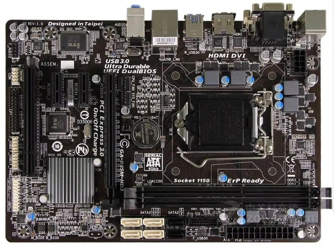 

Used For Gigabyte B85M-HD3 1150 Interface All Solid State Warranty 1 Year B85M Small Board