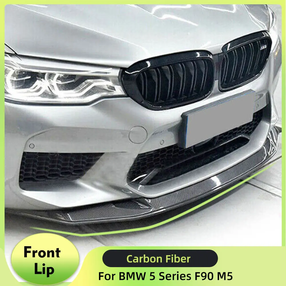 

Передний бампер автомобиля из углеродного волокна, спойлер, сплиттер для BMW 5 серии F90 M5, седан 2018-2020, FRP, передний спойлер для подбородка, фартук