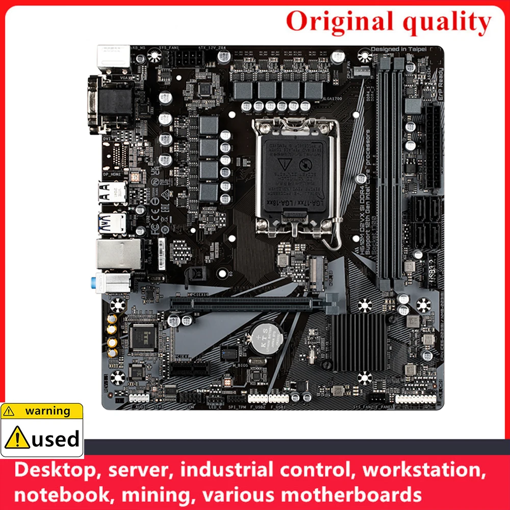 For H610M D2VX SI DDR4 Motherboards LGA 1700 DDR4 64GB M-ATX For Intel H610 Desktop Mainboard SATA III USB3.0