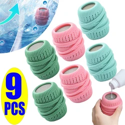 9/1pcs Washing Machine Laundry Ball Reusable Dryer Balls Clothes Cleaning Ball Fabric Softener Dispenser Ball for Washer