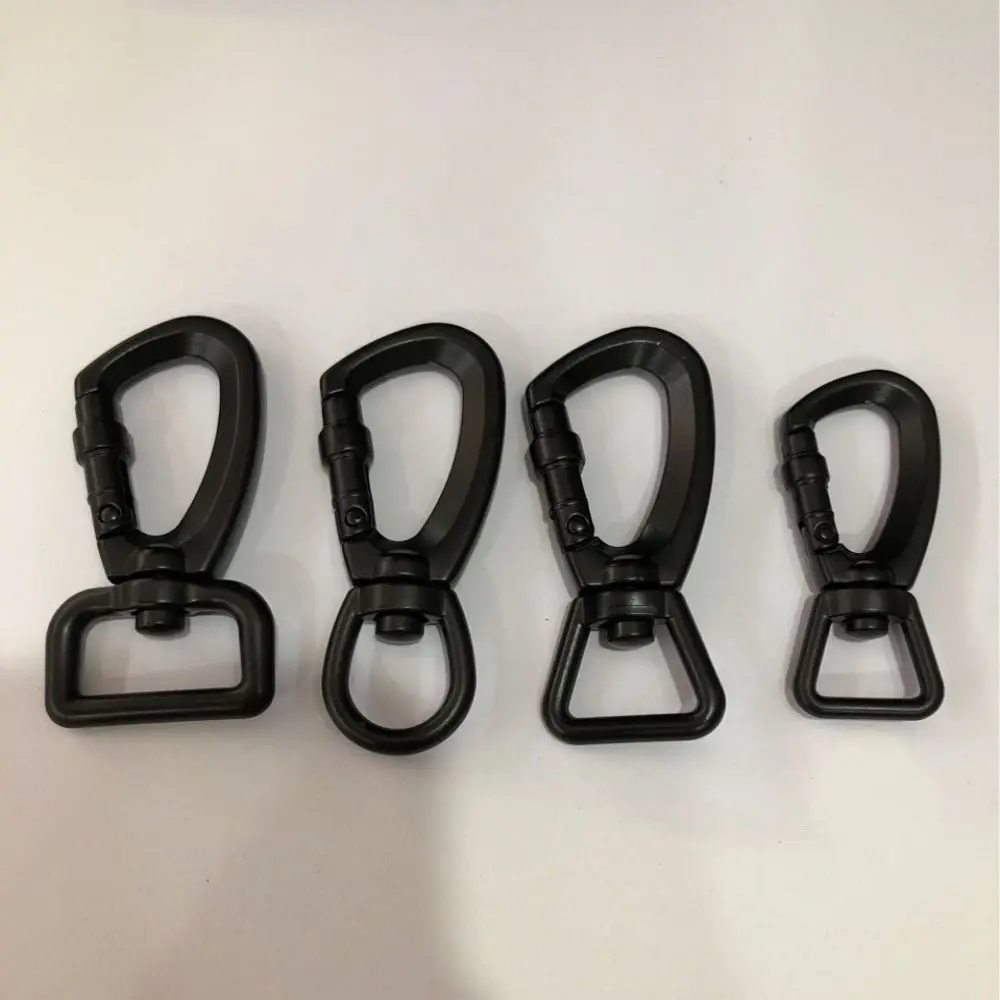 High Quality D Shape Climbing Carabiner Black 15mm/20mm/25mm Traction Rope Buckle Outdoor Accessory Outdoor Tool