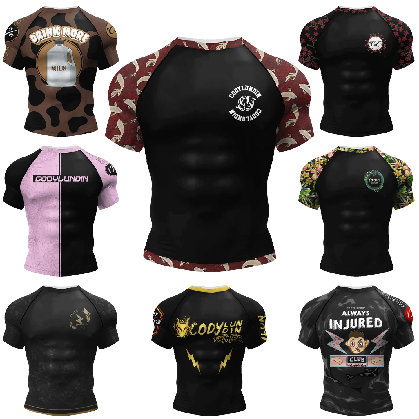 New Popular Blank Rash Guard With Your Logo Custom Design Made MMA Rash Guard Sportswear Polyester Spandex T Shirt for Adults