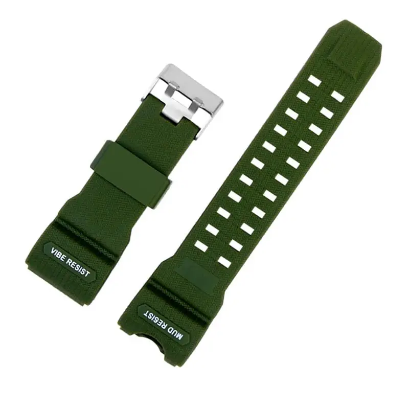 

PCAVO Resin Watchband For Big Mud King GWG-1000-1A/A3/1A1 GB/GG Series Sport Soft Silicone Rubber Mans 24mm Watch Strap