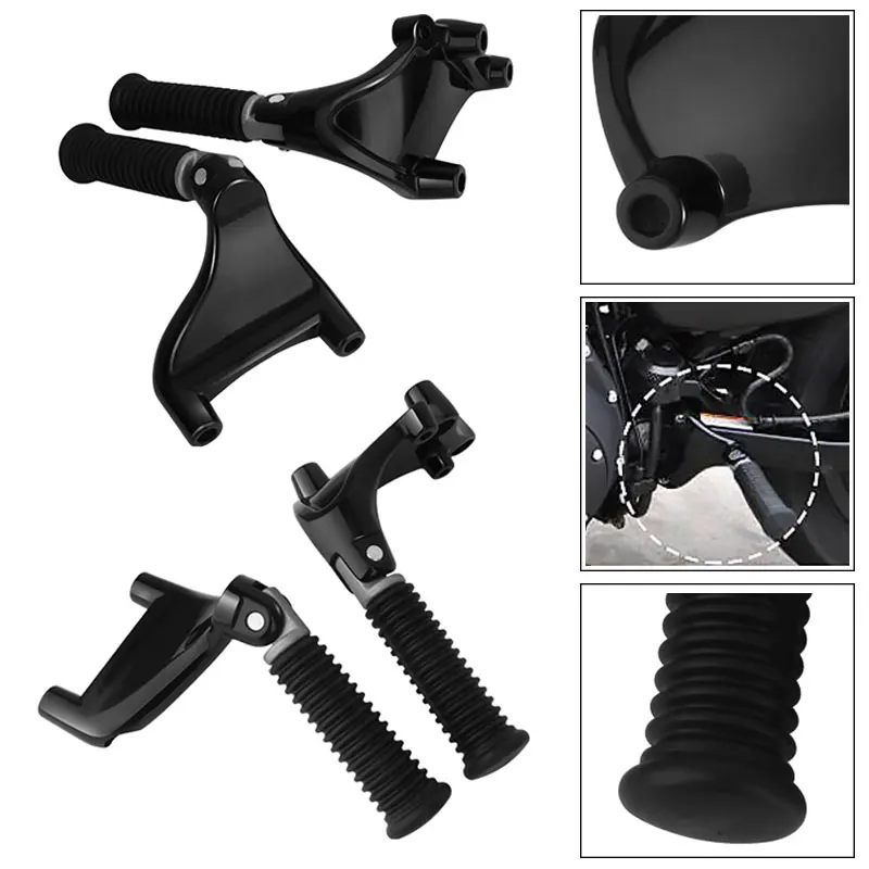 Black Motorcycle Rear Passenger Foot Pegs Mount Pedal For Harley Sportster XL 48 883 1200 2014-2020 19 18 17 16 15