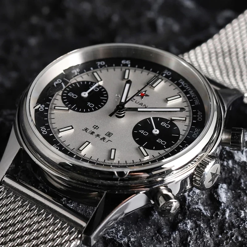 

42mm China Aviation Chronograph Quartz 1963 Watch For Men 21 Zuan Pilot Waterproof Canvas Fashion Unique Military Male Watch