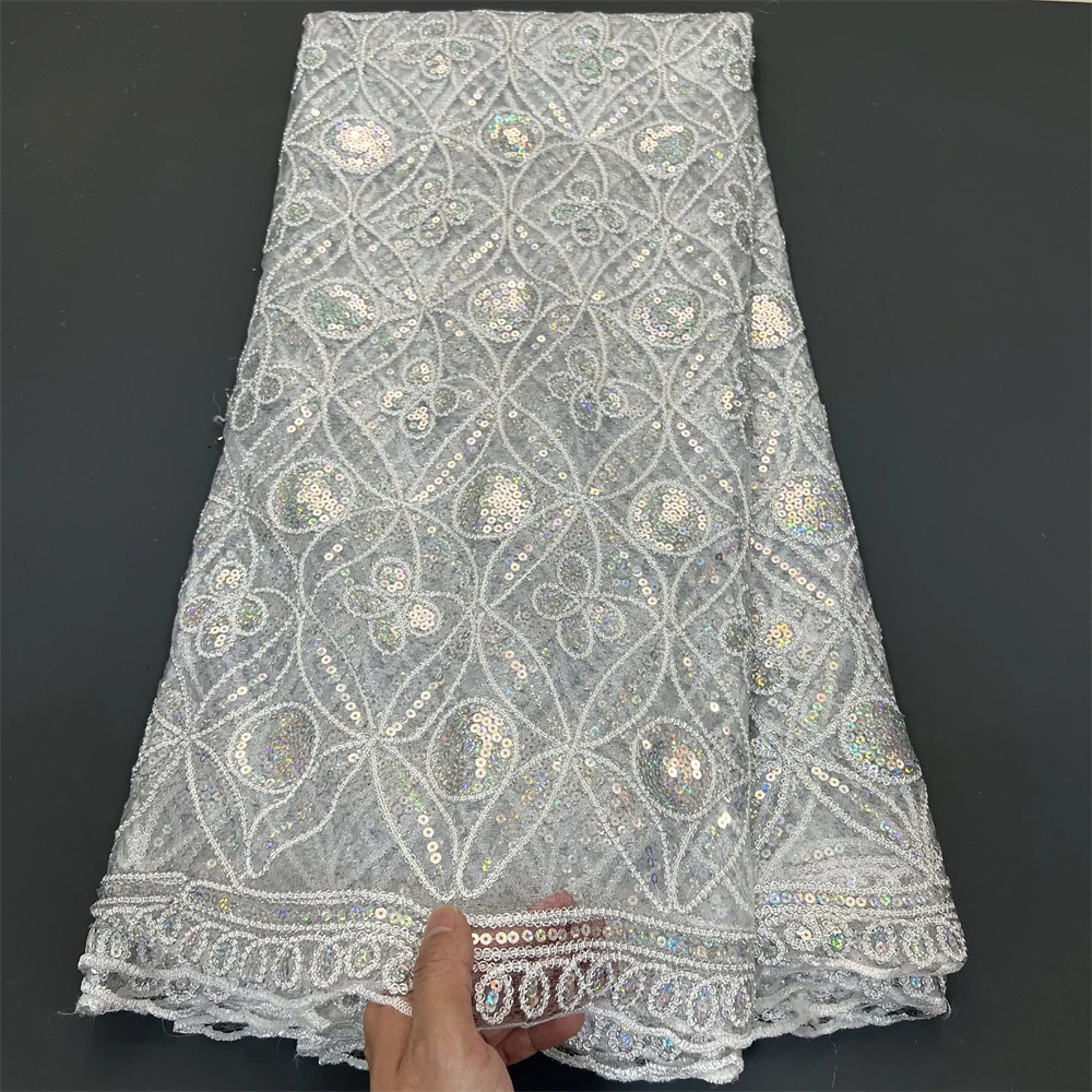 

Guipure Cord Lace Fabric with Stones 2024 High Quality African Water Souble Lace for Sewing Nigeria Wedding Party Dress