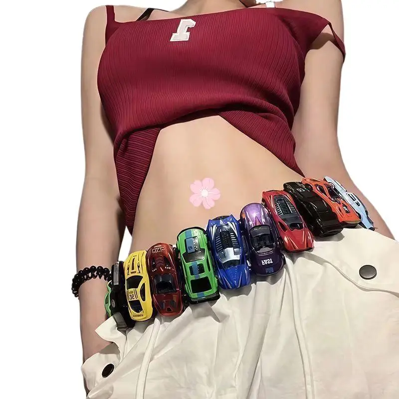 Racing Belt Car Dopamine Belt Y2k Japanese Korean Celebrity Spicy Girl Decoration Colorful Playful Belt Fun Car Belt For Women