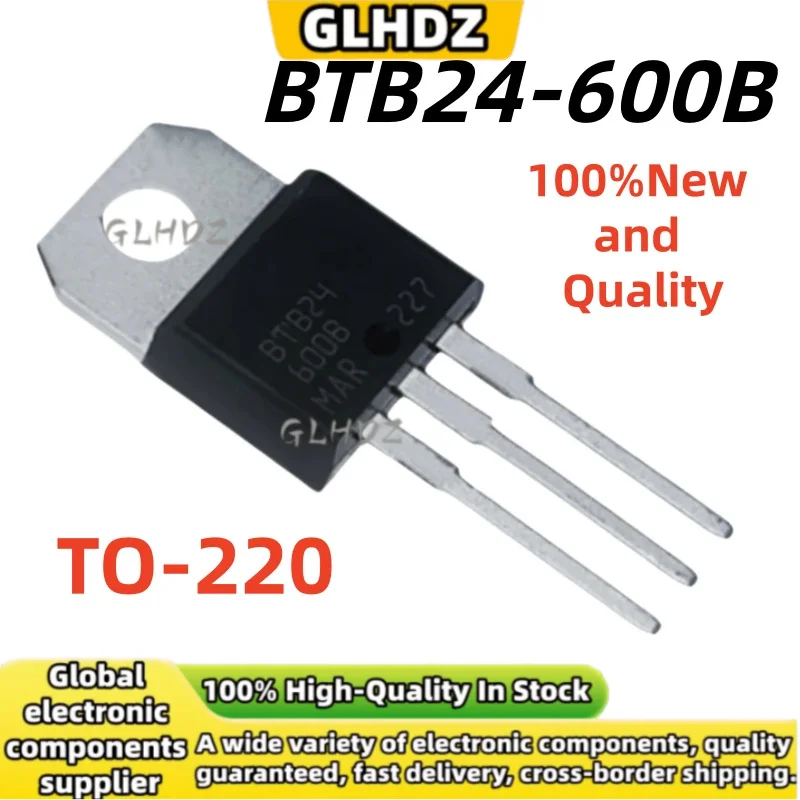 TO-220 10-20-50PCS BTB24-600B 100%New and Quality Bidirectional thyristor in stock