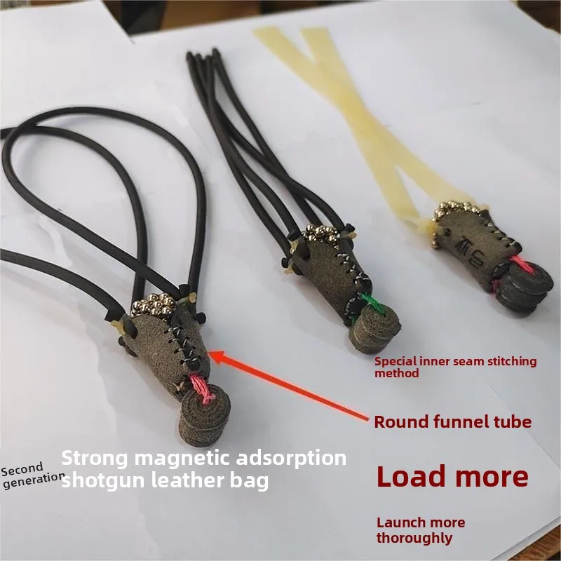 Absorb Elastic Band Magnetic Tape Strong Band Scattering Elastic Bag Durable Scatter Flat Leather for Slingshot Defense Finger