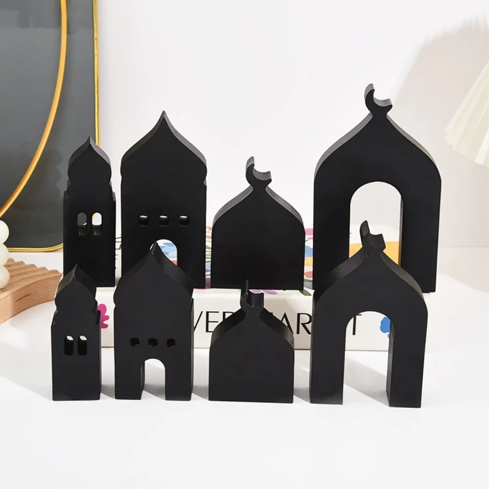 

Black 3D Wooden Combination Desktop Decoration Home Decor Arrangement Ornament for Living Room Bedroom Office Shelf Display