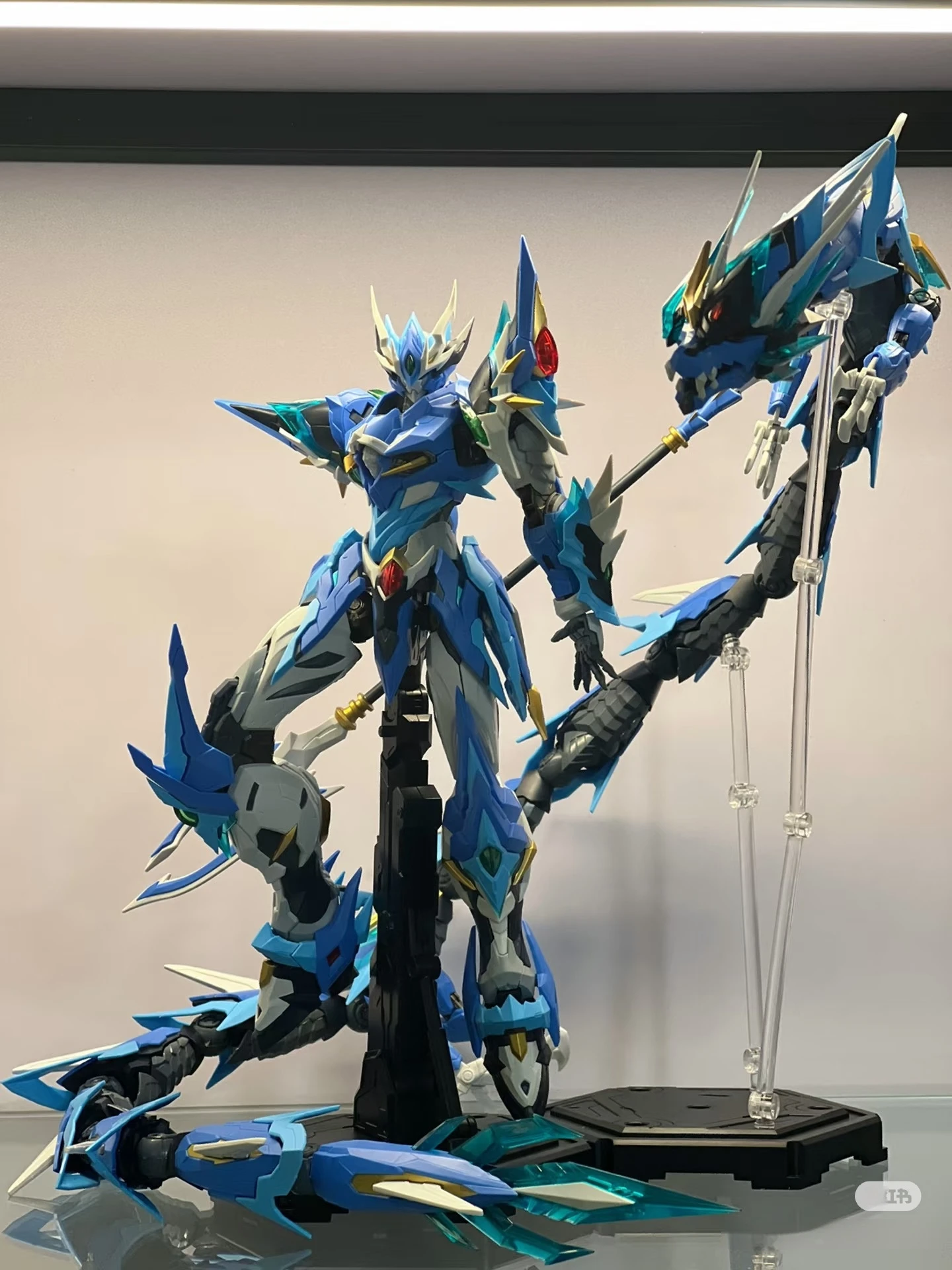 

Modong Nuclear Assembly Aobing/Baiqi/Ganjiang/Q-version Ganjiang with Dragon Alloy Skeleton Mobile Guochuang Mech Model Toy Gift