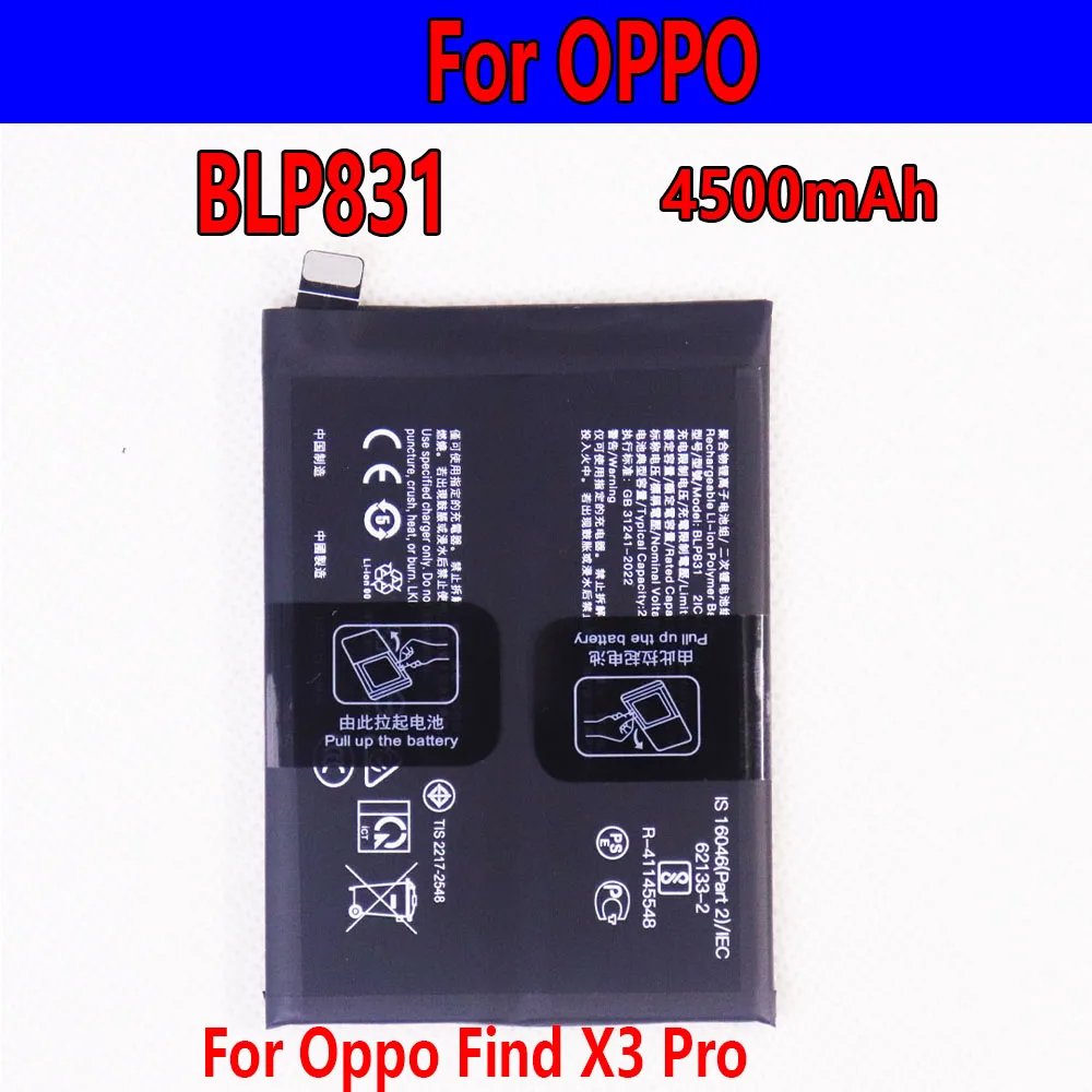 

Flash sales BLP831 High Quality Phone Replacement Battery For Oppo Find X3 Pro CPH2173 PEEM00 Batteries