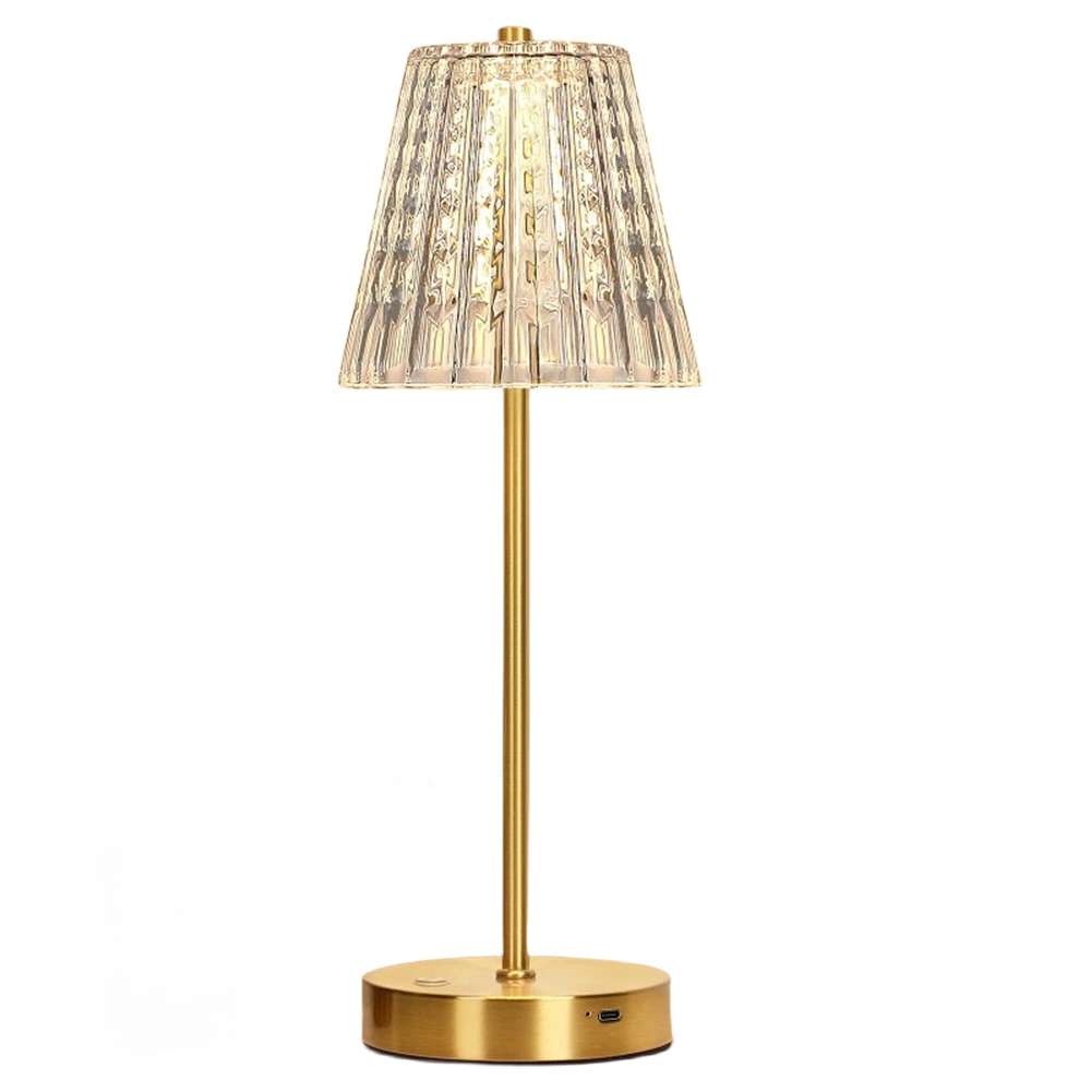 الكلاسيكية المحمولة ضوء الليل الاكريليك رومانسية منضدة مصباح 3 ألوان قابل للتعديل بطارية تعمل لغرفة النوم غرفة المعيشة ديكور