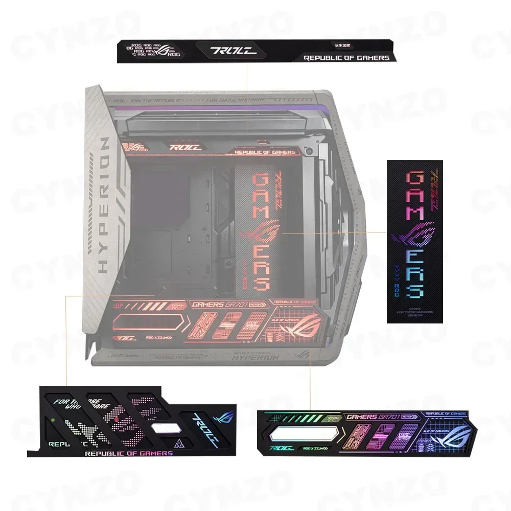 ARGB Lighting Panels Kit for Asus GR701 Case,MOD ROG HYPERION Laser Gamer Cabinet Shroud Lightboard,Refit Plate 5V AURA SYNC