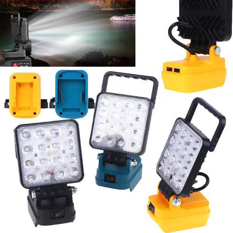 

Adjustment 14W Camping Lamp Emergency Light With Dual USB Li-ion Battery Lantern Outdoor Flashlight 4 Inch LED Work Light