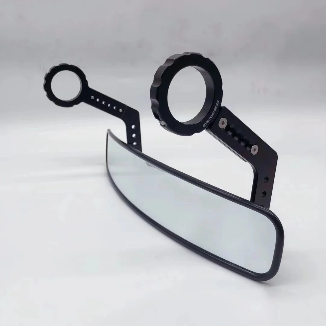 Modified aluminum alloy rearview mirror bracket, anti-roll frame curved surface large field of view reversing mirror 17 inches