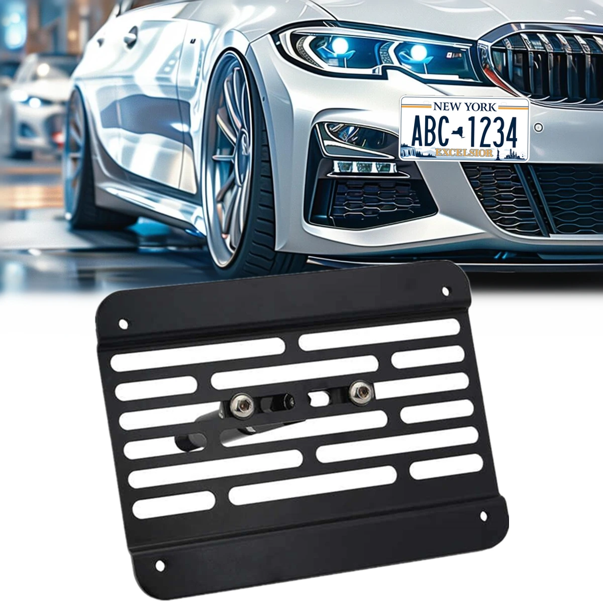 

Drill-Free Front Tow Hook License Plate Mount Bracket for BMW G20 3 Series 320i G22 G23 G26 4 Series 430i G29 Z4 2019-2024