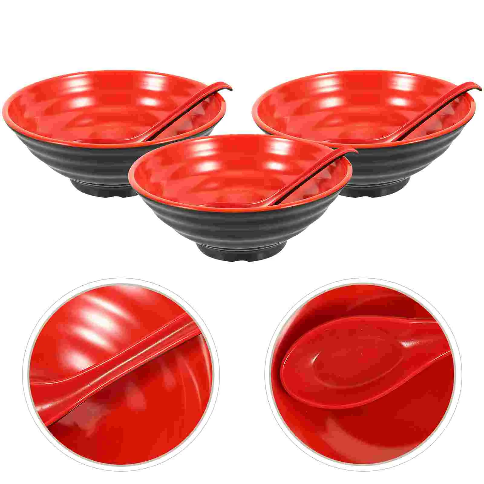Ramen Bowl Set Hotel Kitchen Soup Bowls Noodles Japanese Style Microwavable Spoon Delicate Rice