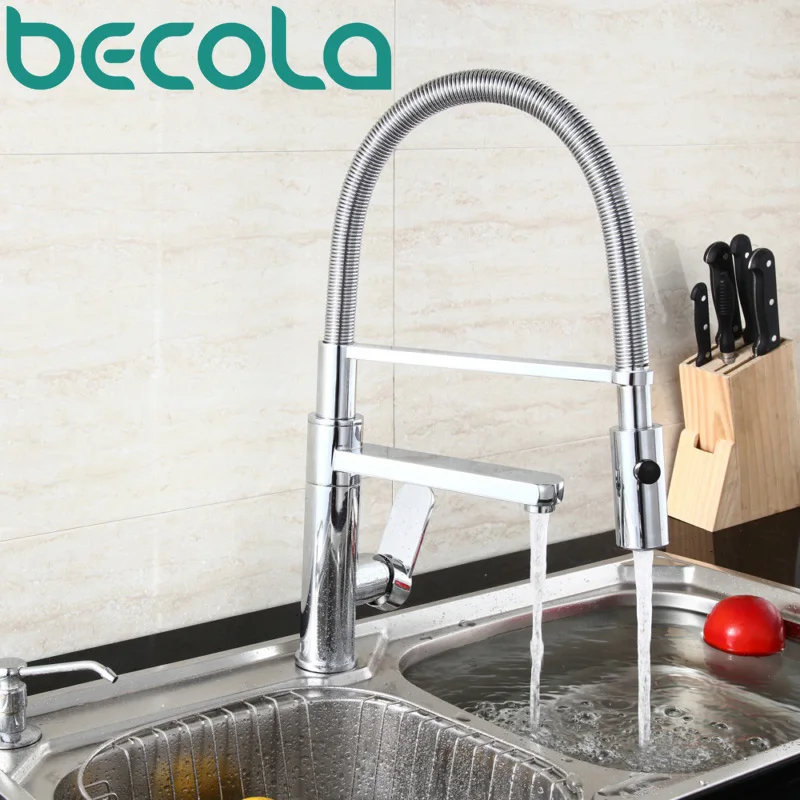 Becola Hot Sell Fashionable Kitchen Faucet Sink Tap Pull Out Spray Kitchen Mixer  CH-8013