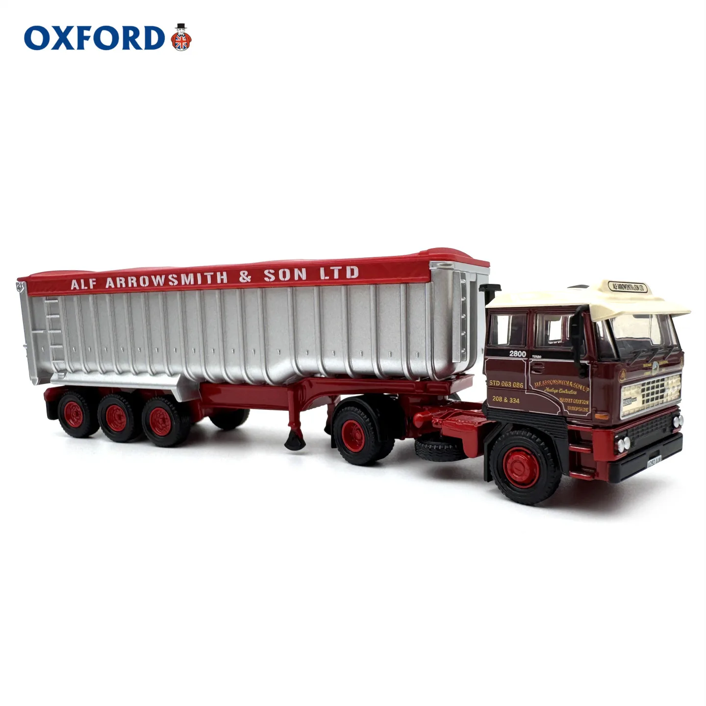 oxford-1-76-scale-diecast-alloy-daf-2800-dump-truck-toys-cars-model-classics-nostalgia-adult-souvenir-gifts-static-display