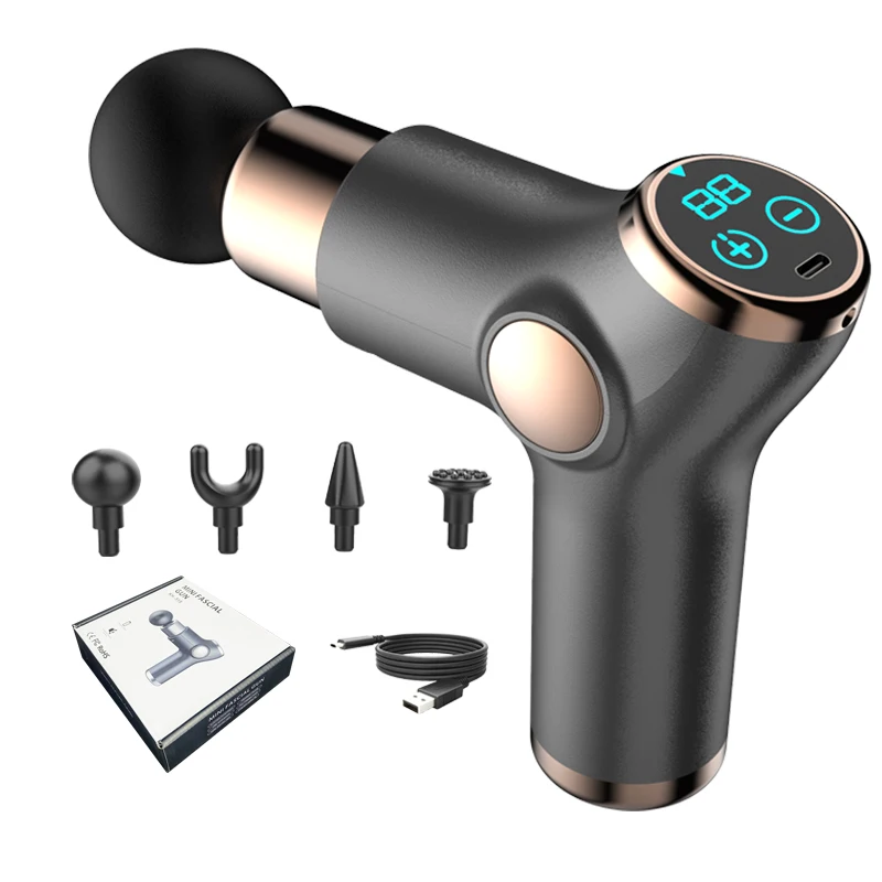 Massage Gun LCD Digital Body Massager Profesional Electric Deep Tissue Massager Neck Body Massage Relaxation Fascial Gun