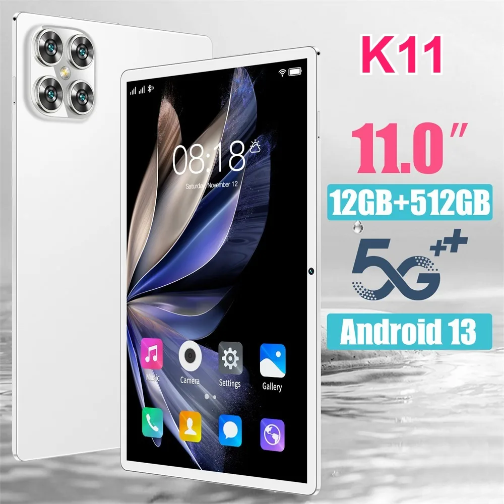 

Новые планшеты K11, 5G, Dual SIM, 16 ГБ + 1 ТБ, оригинальный аккумулятор 11 дюймов, 10000 мАч, система Android, планшет, глобальная версия, ПК для детей