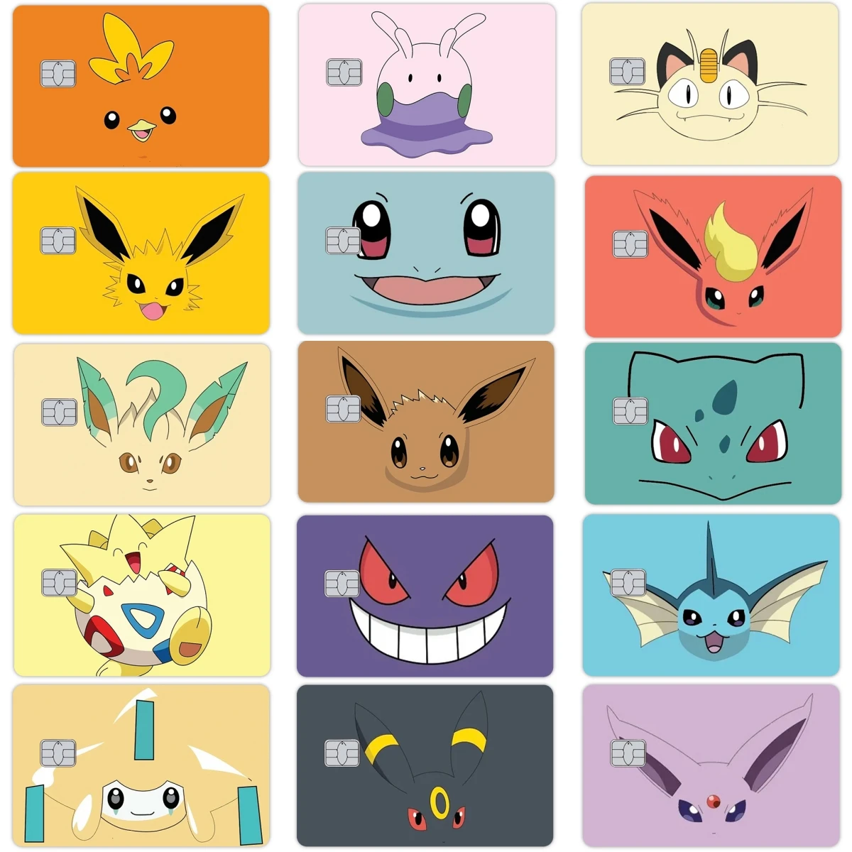 

Мультяшные милые аниме-наклейки для кредитных карт с персонажами Покемонов: Генгар, Мьюту, Сквиртл. Пленка-наклейка для дебетовых карт Visa. Игрушки.