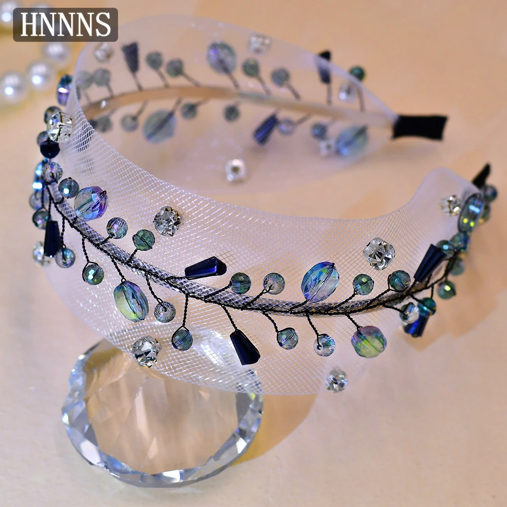 TOPQUEEN بسيط العروس الدانتيل حجر الراين الزفاف عقال اليدوية المألوف المرأة اليومية مأدبة تاريخ حزب أغطية الرأس YXA55