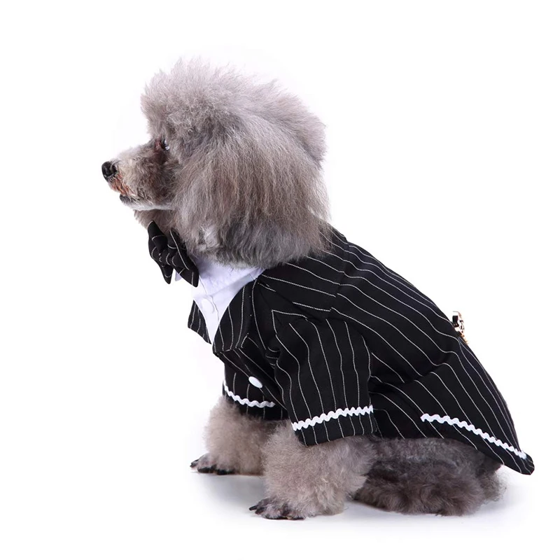 Pet Dog Clothes Cat Clothes Tuxedo Suit Gentleman Cosplay Wedding Celebration Anniversary Party Uniform Pets Accessories