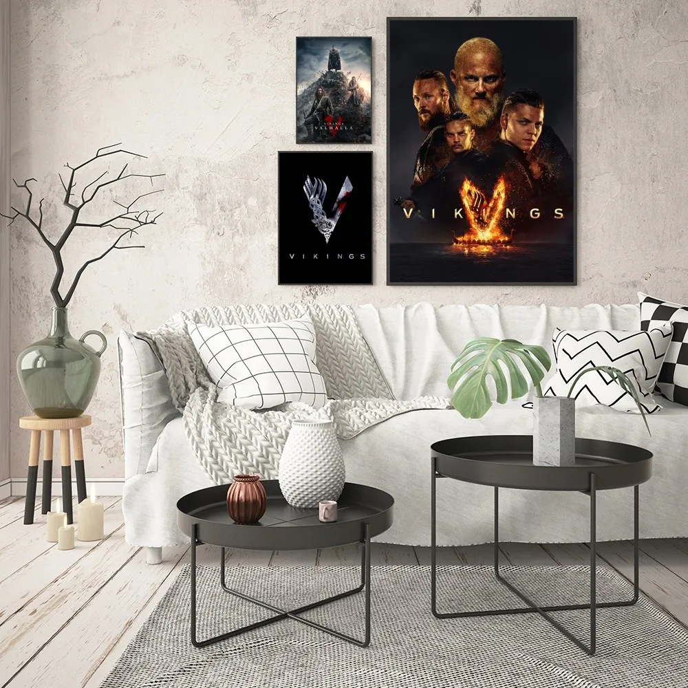 1pcclassic film Vikings plakat na ścianę naklejka do sypialni dekoracja nocna sztuki współczesnej wiszące malowanie