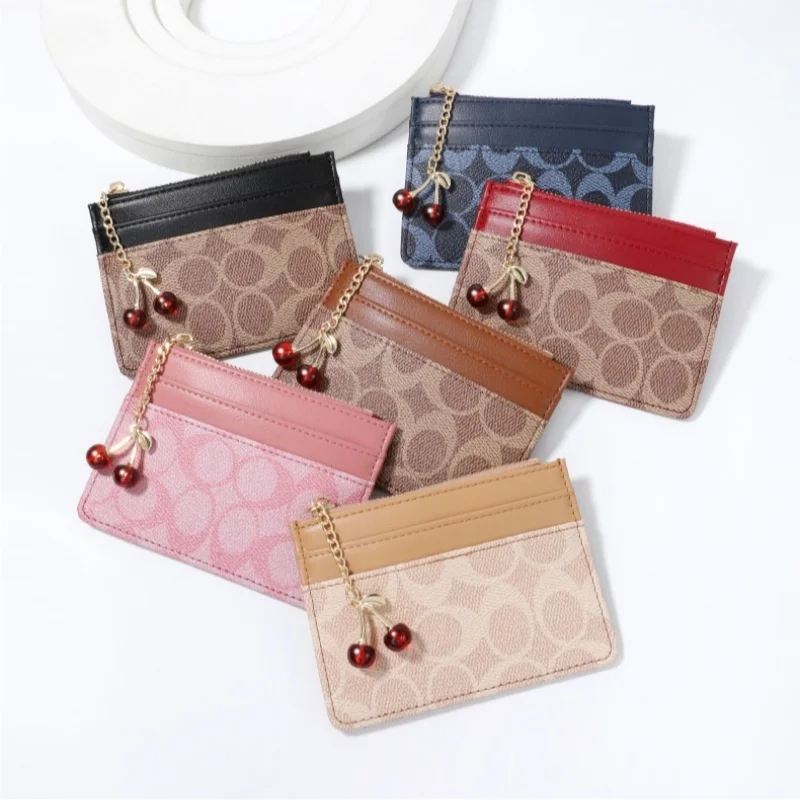 Geometric Print Ultra-thin Ins Style Card Holder Fashion Mini Short Envelope For Women Appliques Card&ID Wallet Credit Card Purs