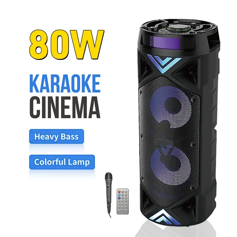 Altoparlanti Bluetooth Wireless Partybox per Karaoke domestico ad alta potenza Outdooor Subwoofer per bassi pesanti scatola con braccio portatile