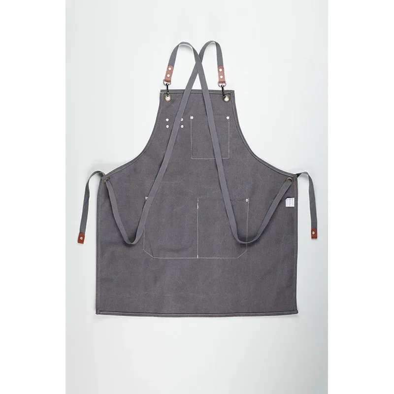 Women's Kitchen Restaurant Work Apron Fashion Canvas Apron Home Kitchen Gardening Work Dress