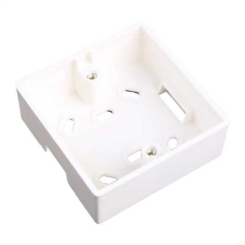 652A Wall Mounted Junction Box White PVC Electrical Outlet Mounting Box 86 Type Wall Socket for Protection