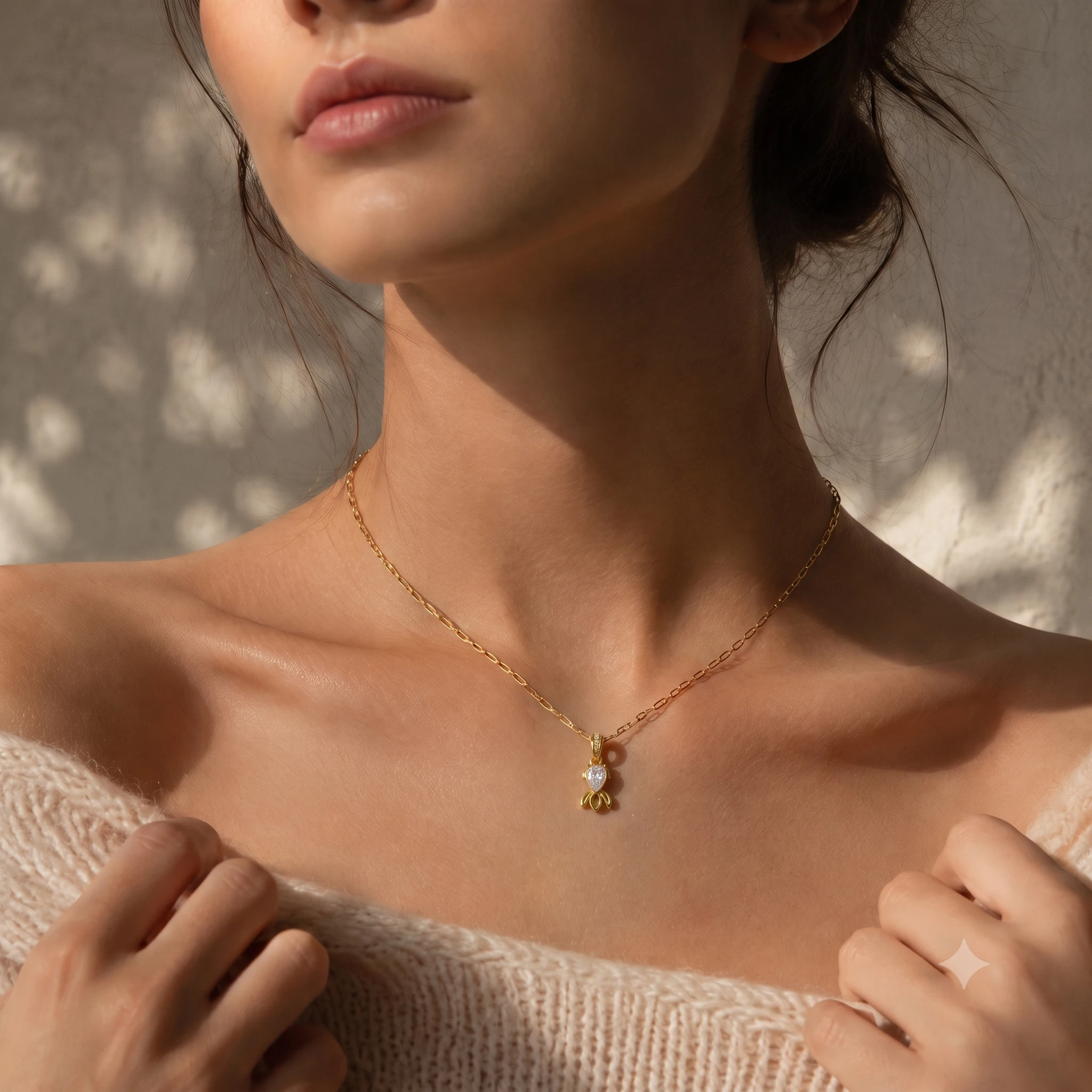 ZHENL Niedliche Y2K Ästhetik Ozean-Serie Tier-Anhänger Charms Vergoldeter Edelstahl DIY Kette Jubiläums-Geburtstags-Schmuck – Detail 6