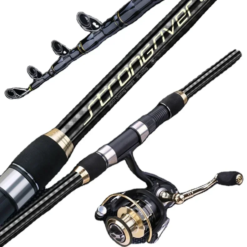 

RTS Telescopic rotating fishing rod carbon fiber carp fishing rod sea boat rock long distance fishing rod for sea and boat