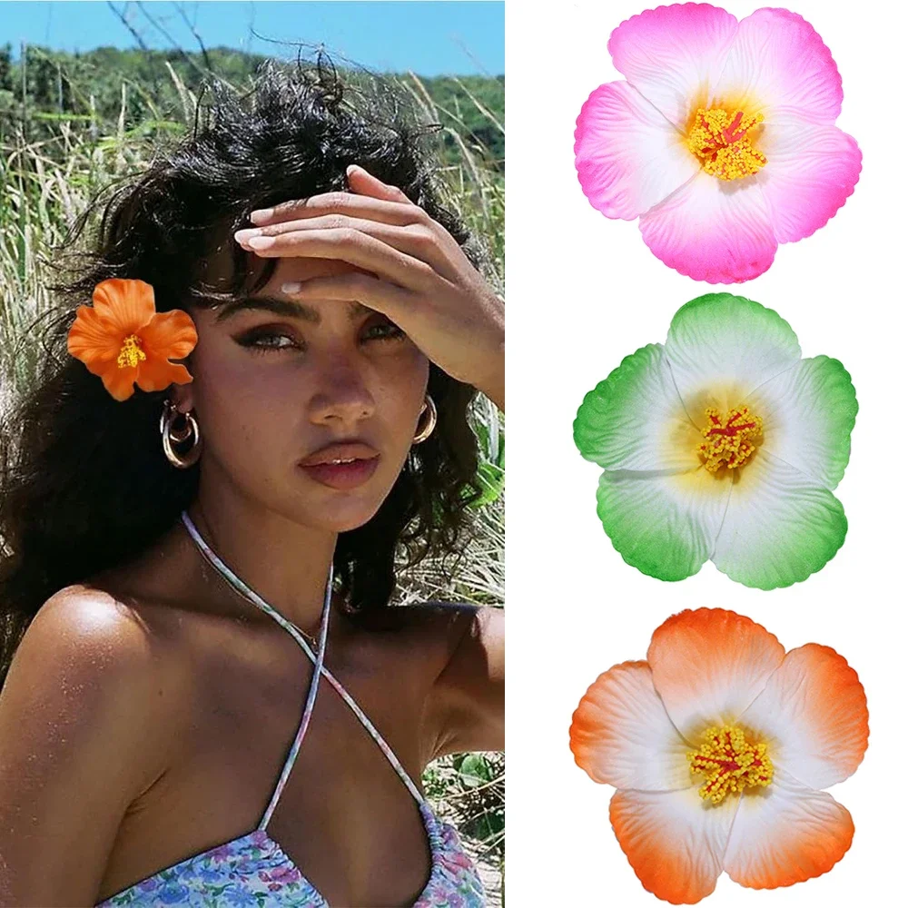 Accesorios para la cabeza, pinzas para el cabello de flores hawaianas, Clip con flequillo lateral, pinzas para el cabello BB románticas, accesorios para el cabello, vacaciones adecuadas para fiestas en la playa