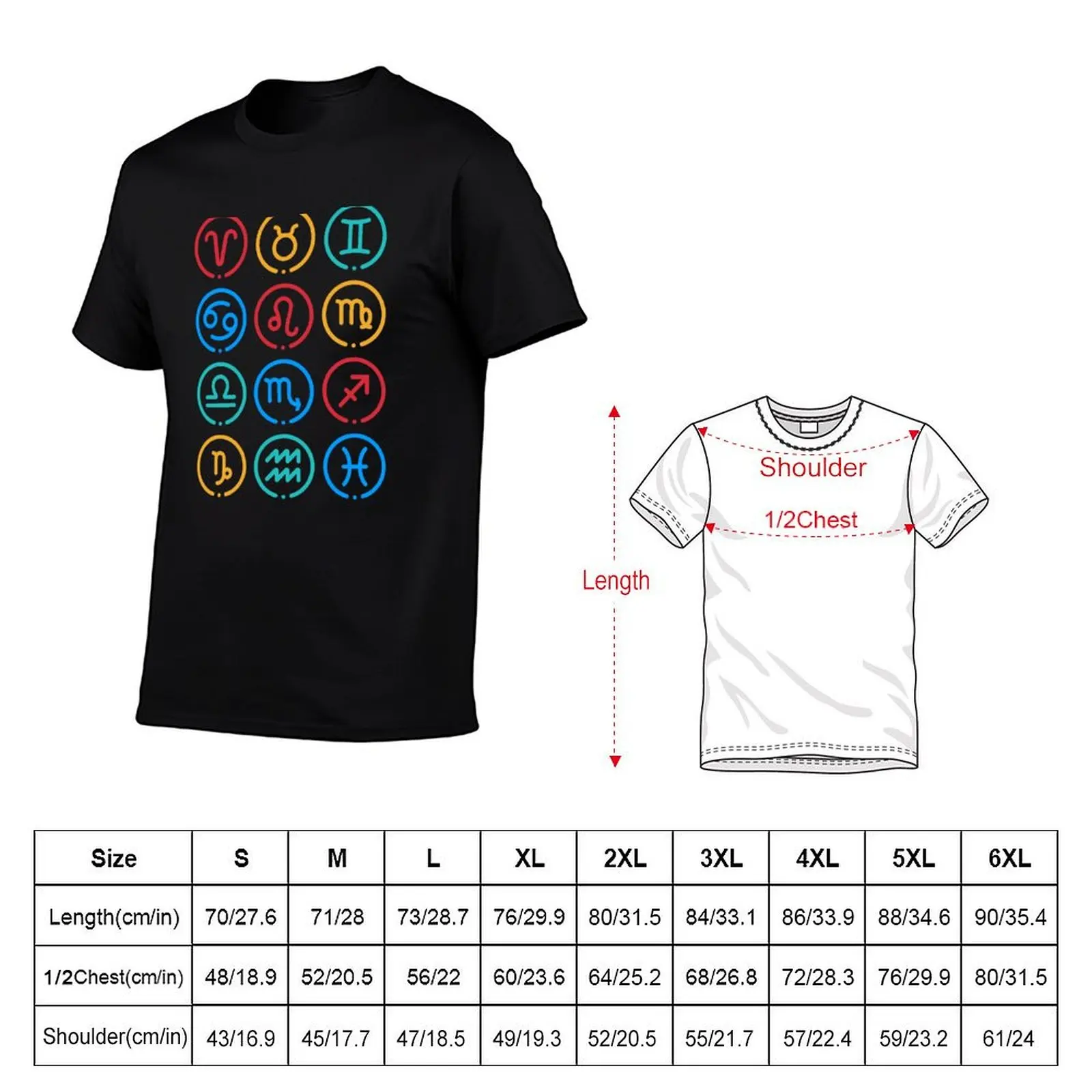 All of zodiac sign horoscope T-Shirt anime tshirt korean fashion t shirt men